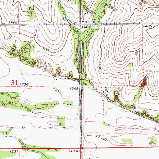 Topographic Map of Tall Bear Canyon, OK