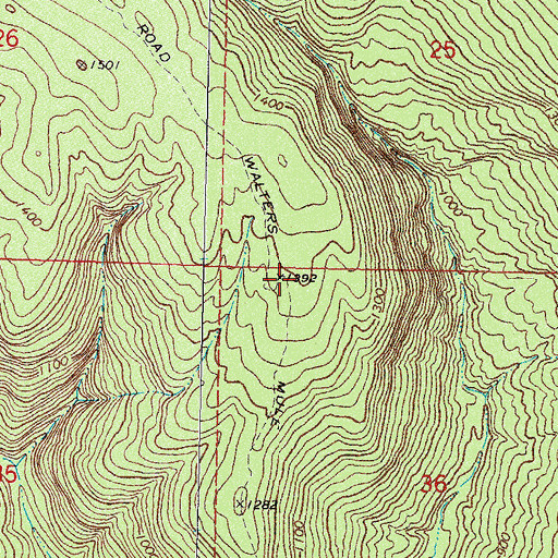 Topographic Map of Walters Mule Trail, OK