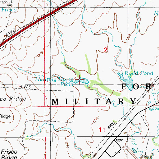 Topographic Map of Hunting Horse Pond, OK