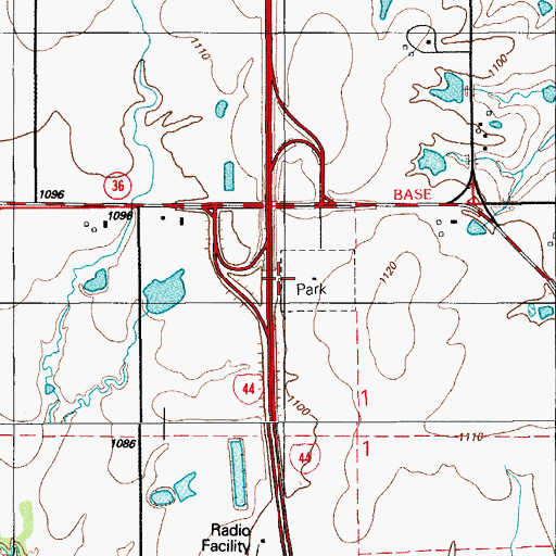 Topographic Map of Kelly Thomas Field, OK