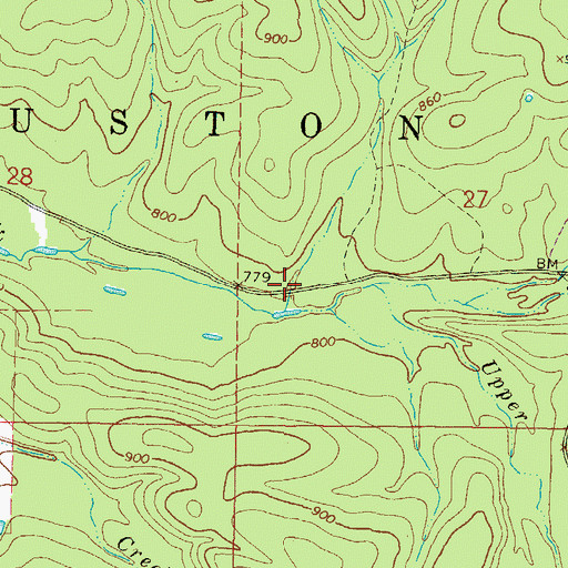 Topographic Map of Clearwater Hollow, OK