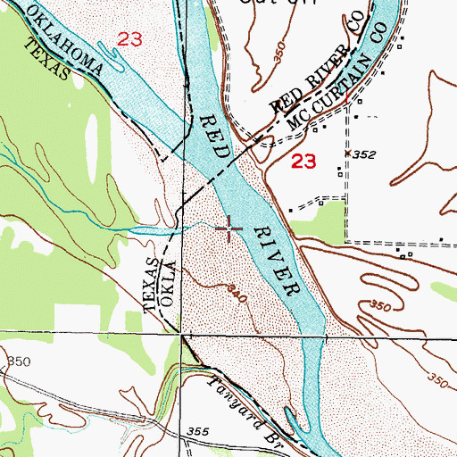 Topographic Map of Deadman Branch, OK