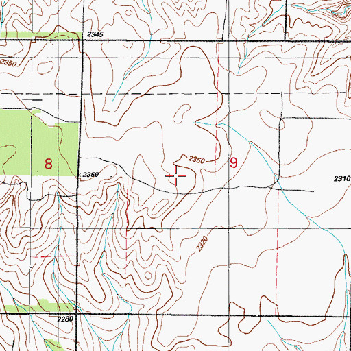Topographic Map of Black Kettle National Grassland, OK