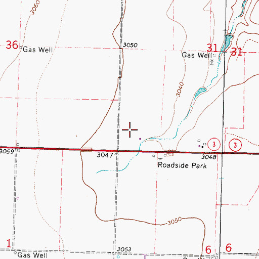 Topographic Map of KGYN-AM (Guymon), OK
