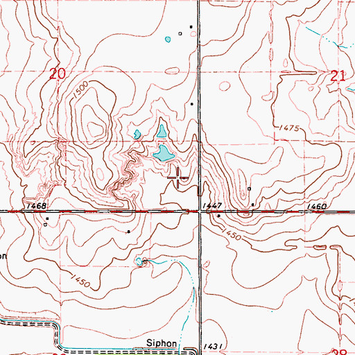 Topographic Map of KKVO-FM (Altus), OK