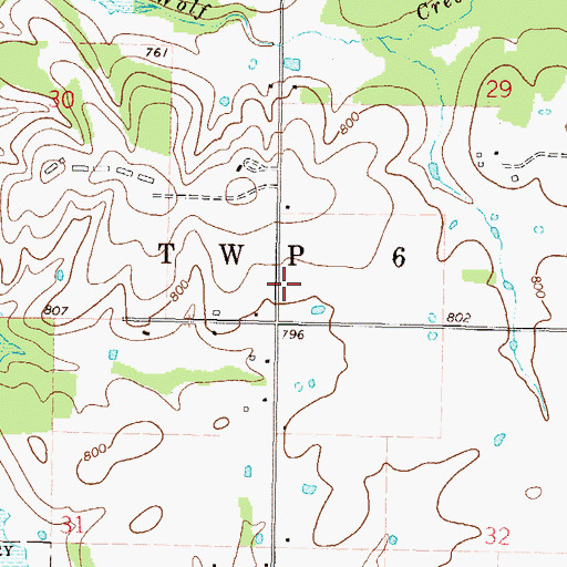 Topographic Map of KGVE-FM (Grove), OK