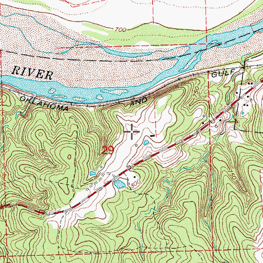 Topographic Map of Pace Field, OK