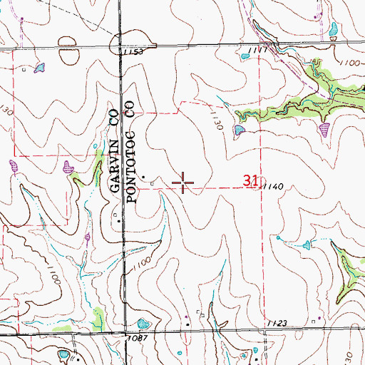 Topographic Map of Diamond C Ranch Airport, OK
