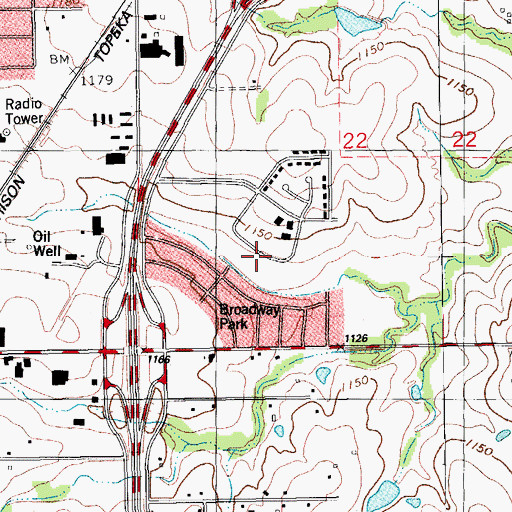 Topographic Map of State of Oklahoma, OK
