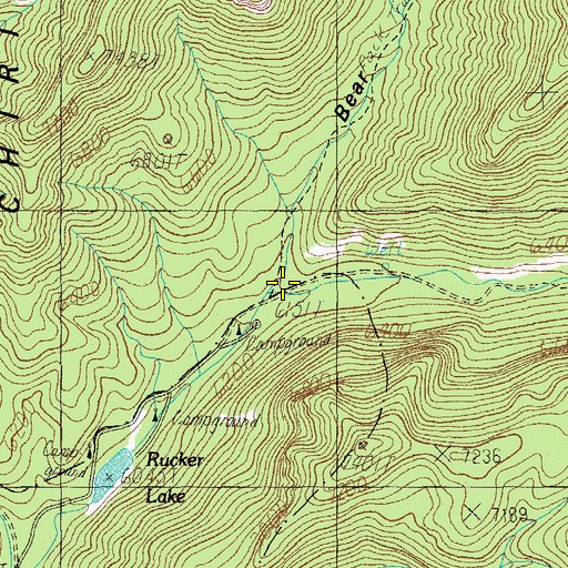 Topographic Map of Bear Canyon, AZ
