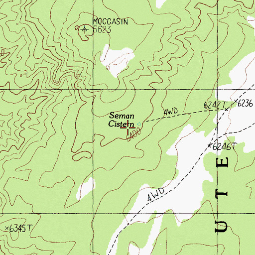 Topographic Map of Semen Cistern, AZ