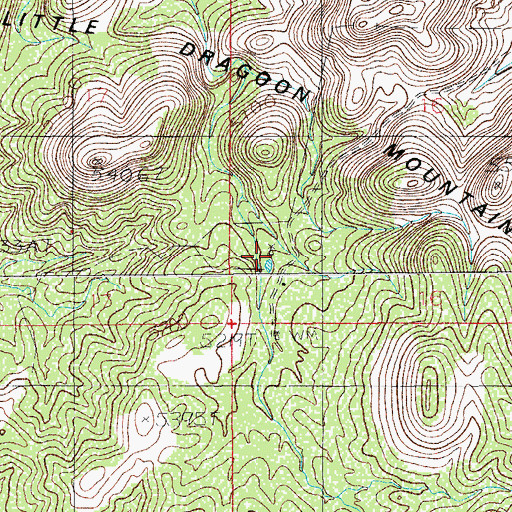 Topographic Map of Seven Dash Ranch, AZ