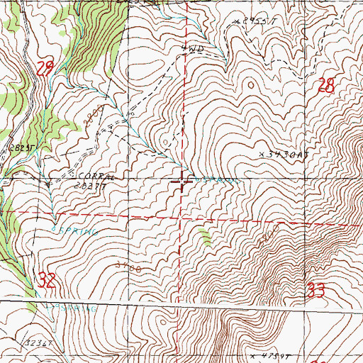 Topographic Map of Rimrock Spring, OR