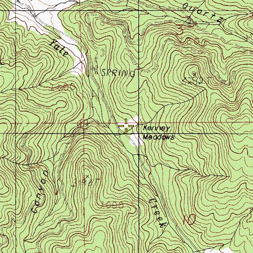 Topographic Map of Kenney Meadows, OR