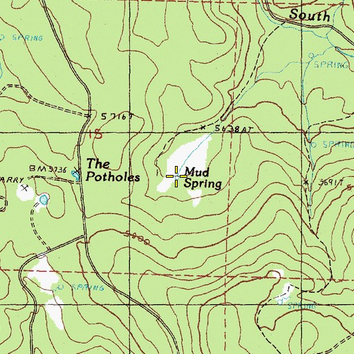 Topographic Map of Mud Spring, OR