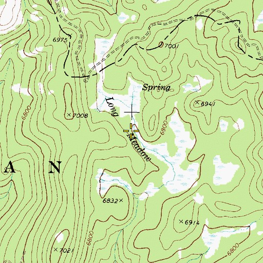 Topographic Map of Long Meadow, OR