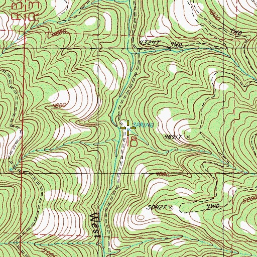 Topographic Map of Modesty Spring, OR
