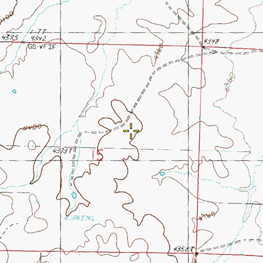 Topographic Map of Fox Valley, OR