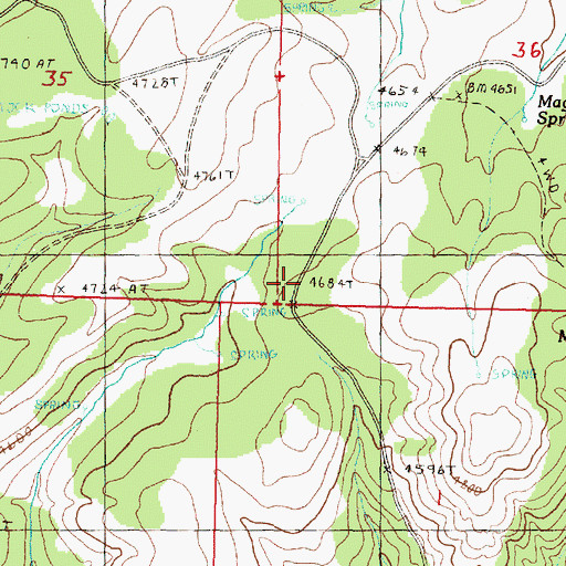 Topographic Map of Deer Creek Flats, OR