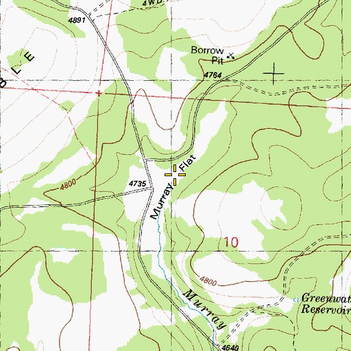 Topographic Map of Murray Flat, OR