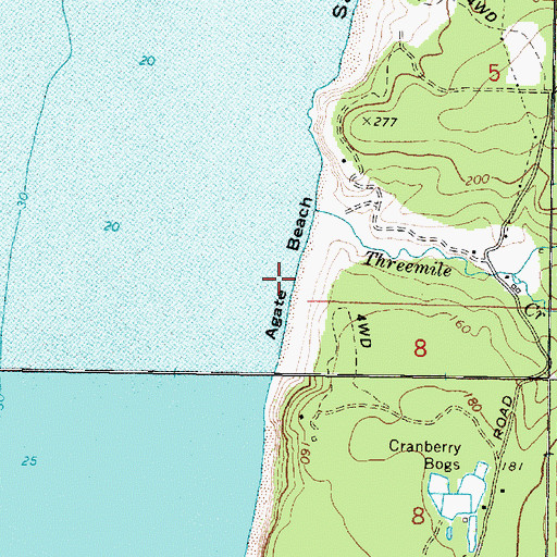 Topographic Map of Agate Beach, OR