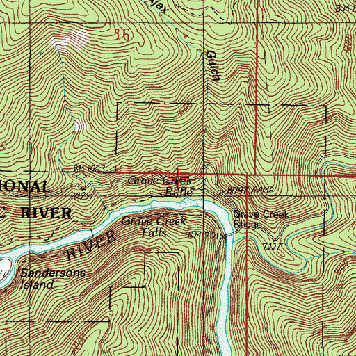 Topographic Map of Ajax Gulch, OR