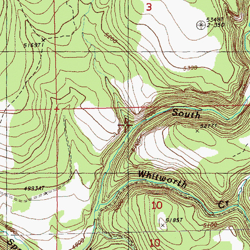 Topographic Map of Alder Creek, OR