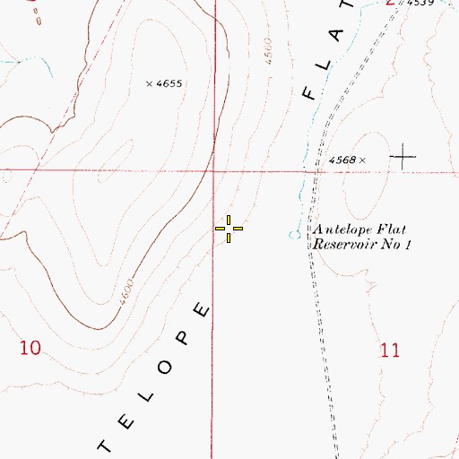 Topographic Map of Antelope Flat, OR