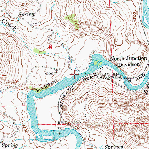 Topographic Map of Antoken Creek, OR