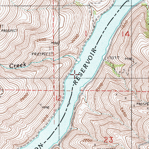 Topographic Map of Ashby Creek, OR
