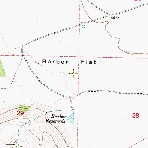 Topographic Map of Barber Flat, OR
