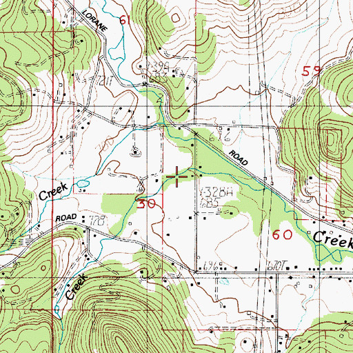 Topographic Map of Barrett Creek, OR