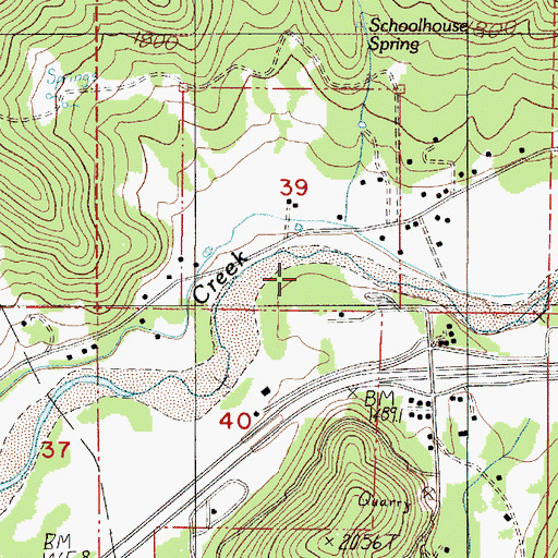 Topographic Map of Barton Park, OR
