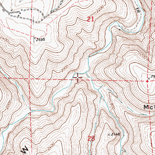Topographic Map of Bath Canyon, OR