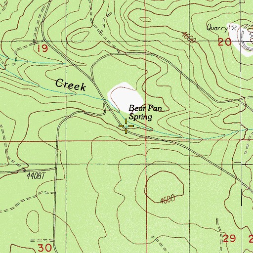 Topographic Map of Bear Pan Spring, OR