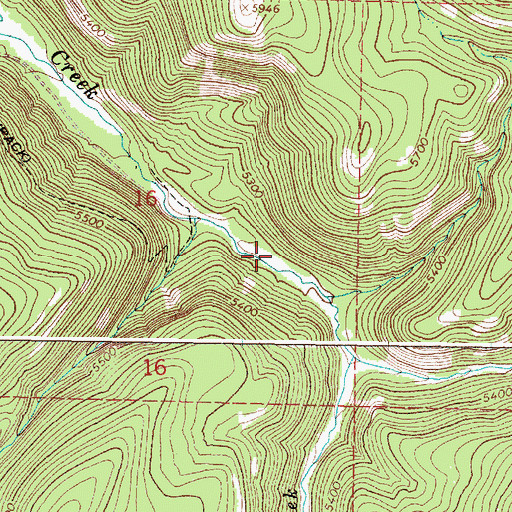 Topographic Map of Beatty Creek Trail, OR