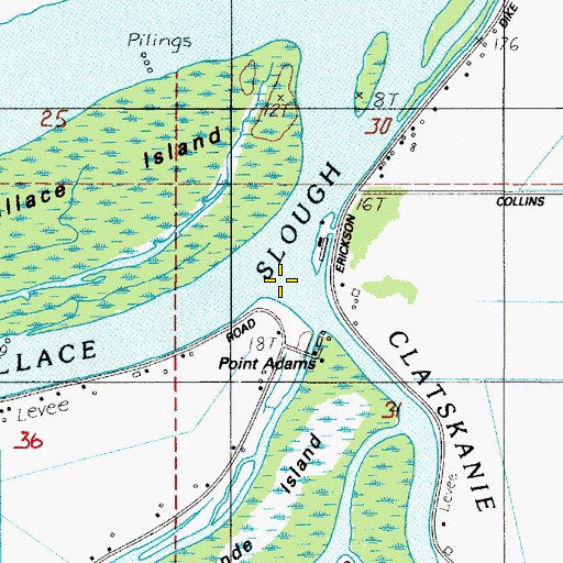 Topographic Map of Beaver Slough, OR