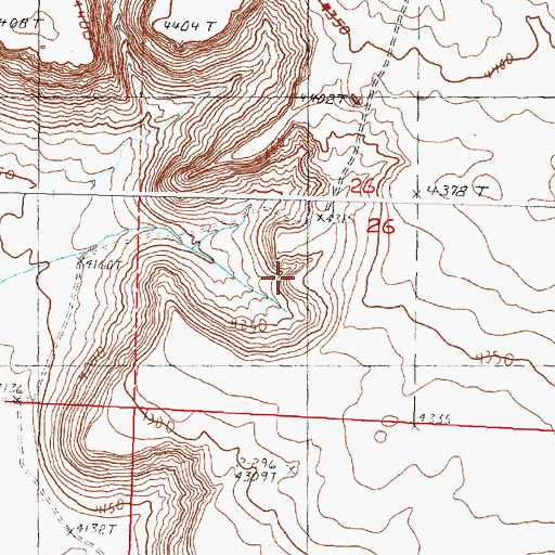 Topographic Map of Beshell Grade, OR