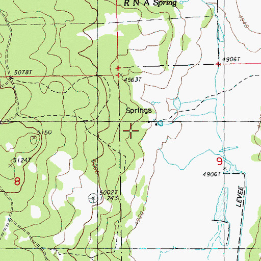 Topographic Map of Bieler Ranch, OR
