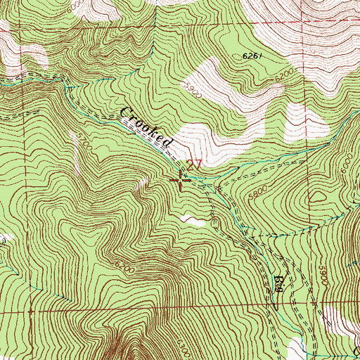 Topographic Map of Big Cove Creek, OR