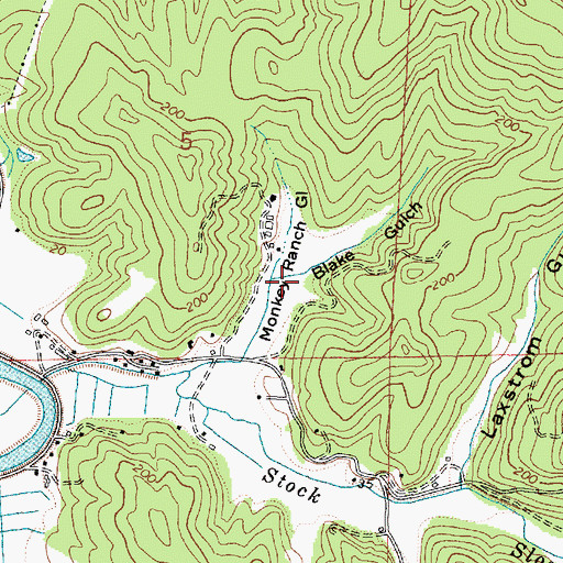 Topographic Map of Blake Gulch, OR