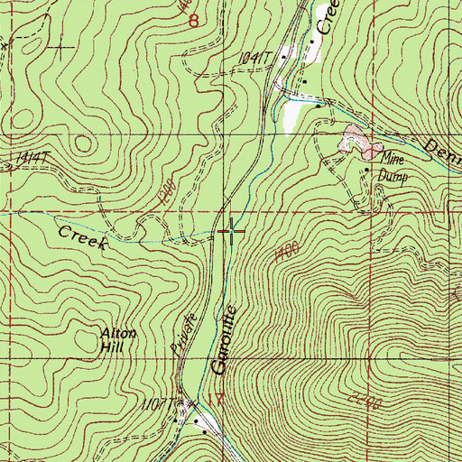 Topographic Map of Blood Creek, OR
