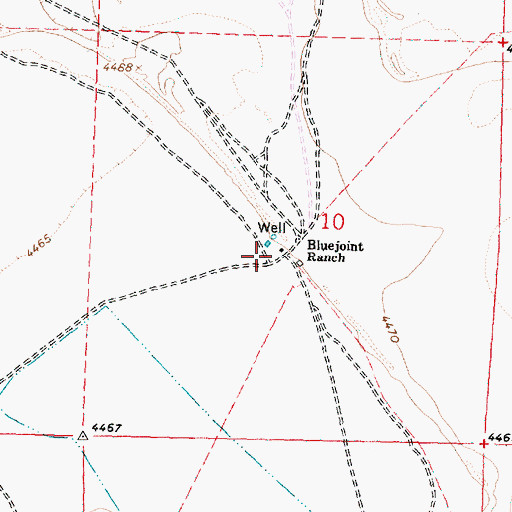 Topographic Map of Bluejoint Ranch, OR