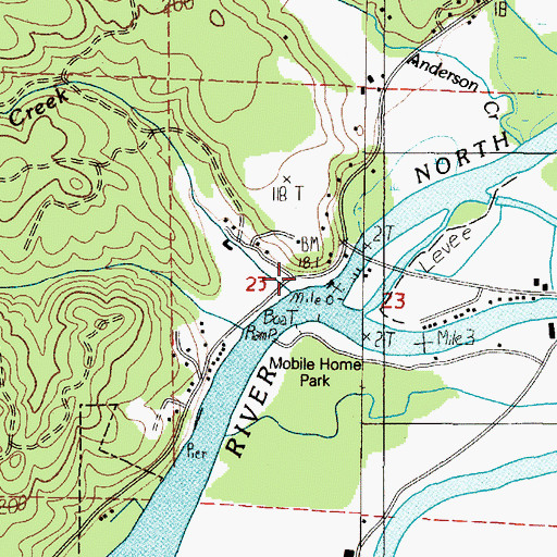 Topographic Map of Bobs Creek, OR