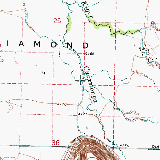 Topographic Map of Booners Creek, OR