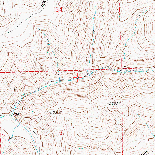 Topographic Map of Buck Hollow, OR