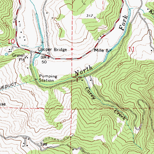 Topographic Map of Carey Creek, OR