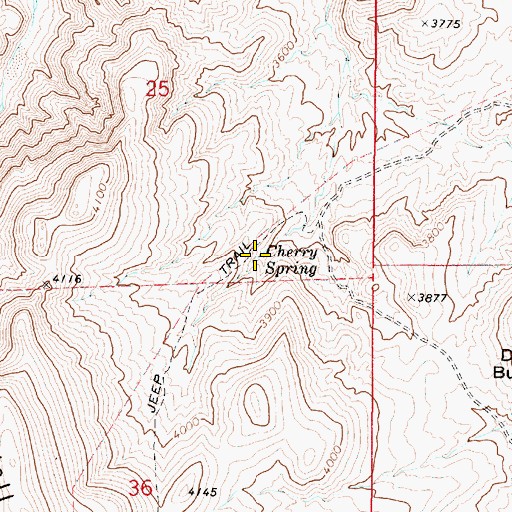 Topographic Map of Cherry Spring, OR