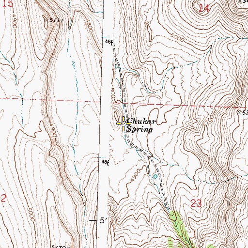 Topographic Map of Chukar Spring, OR