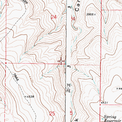 Topographic Map of Clark Canyon, OR